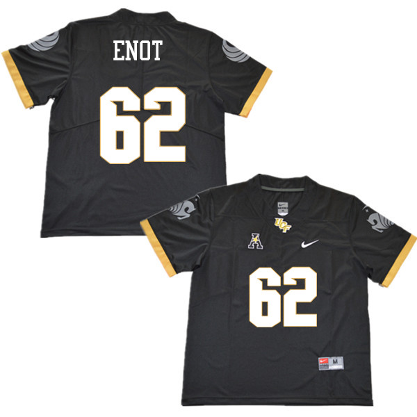 Men #62 Caleb Enot UCF Knights College Football Jerseys Sale-Black - Click Image to Close